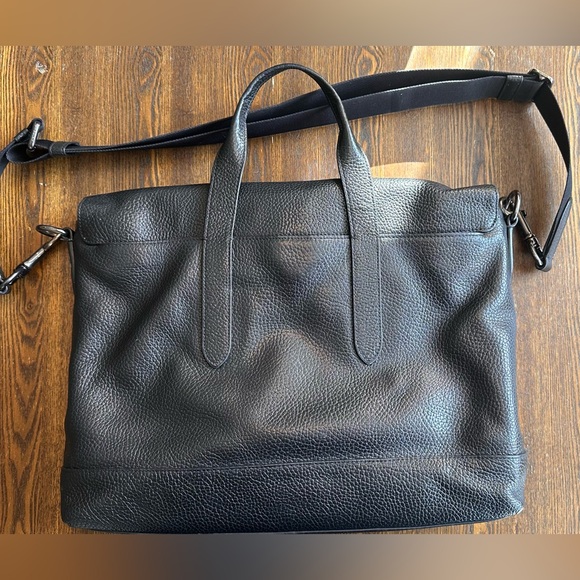 COACH - Hamilton Portfolio Brief - Black Pebbled Leather - Picture 6 of 15